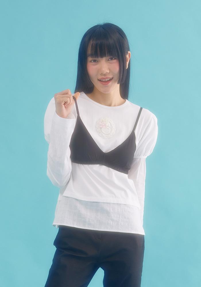 layered puff top_ivory