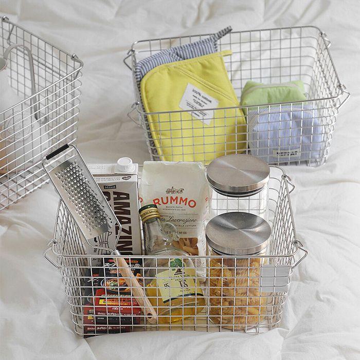 스퀘어 스텐 와이어 바스켓(2size)