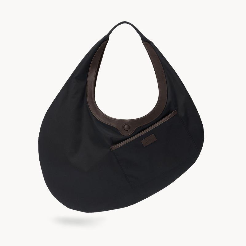 벤앤쿠 Pebble Shoulder Bag - Reversed Brown (Nylon)