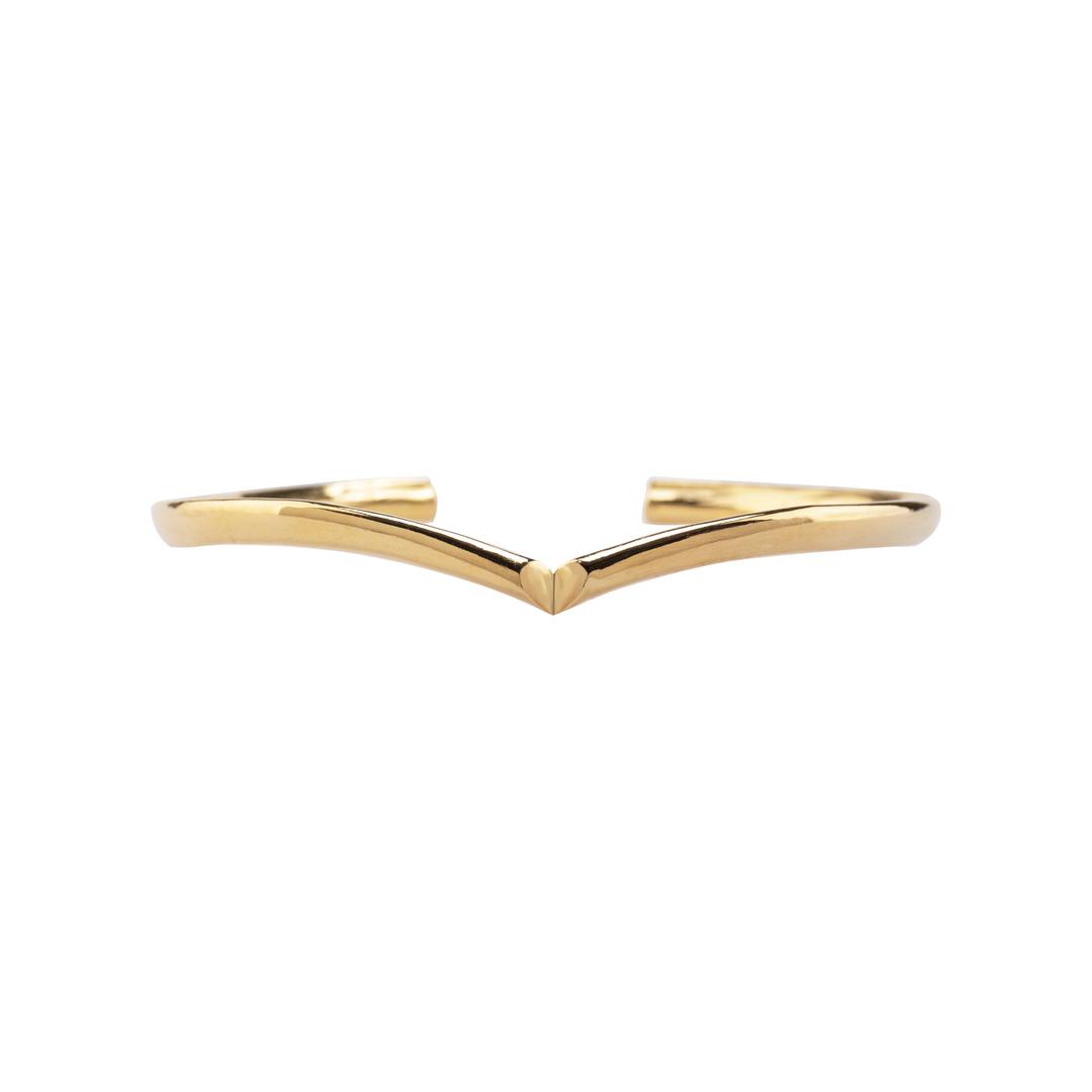 Apple Heart Single Bangle B_(Gold)