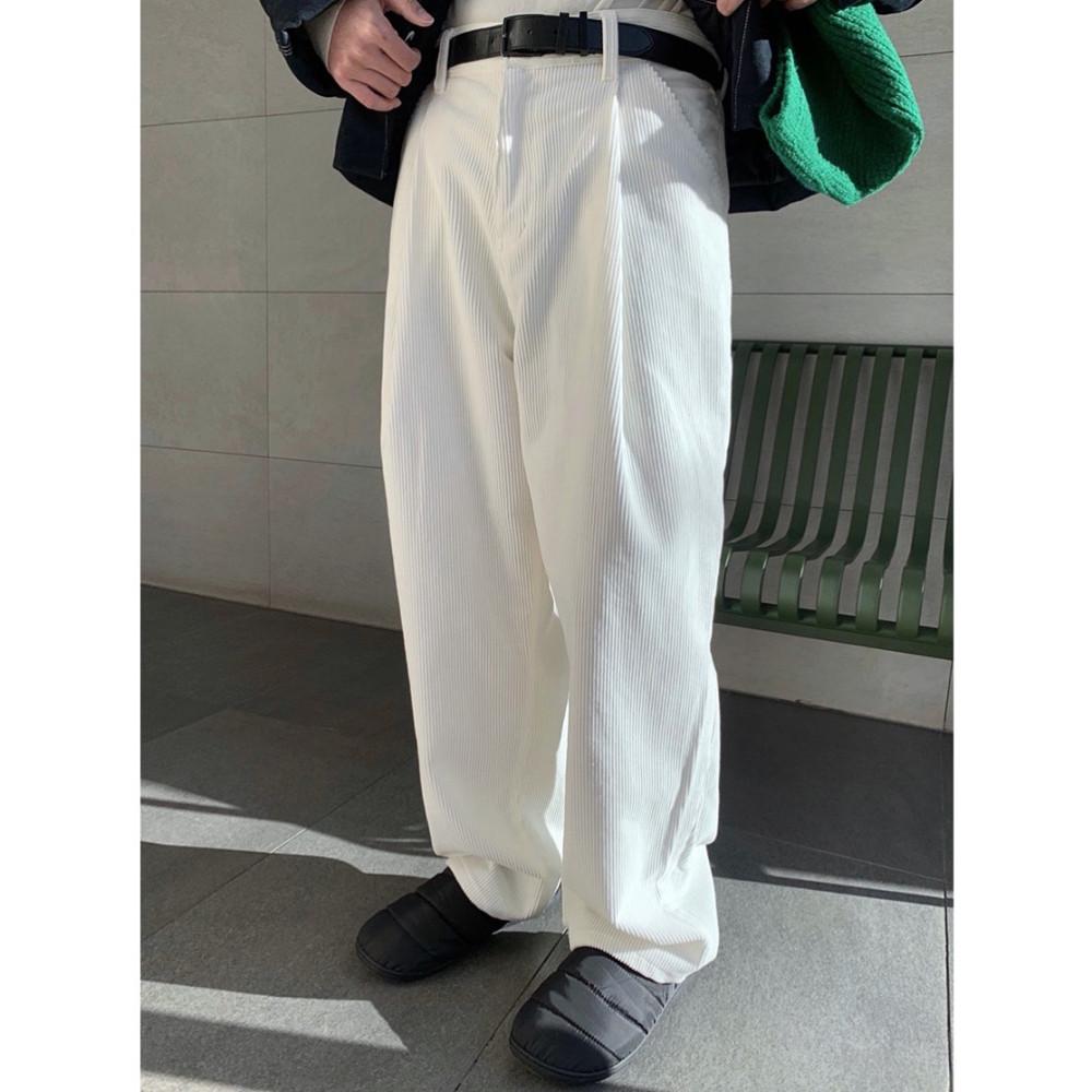 원턱 코듀로이 와이드 팬츠 (3C)