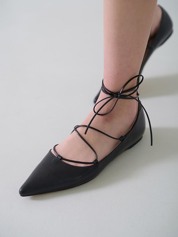 HAZEL strappy flat shoe - 2color 1cm 스트랩 플랫슈즈