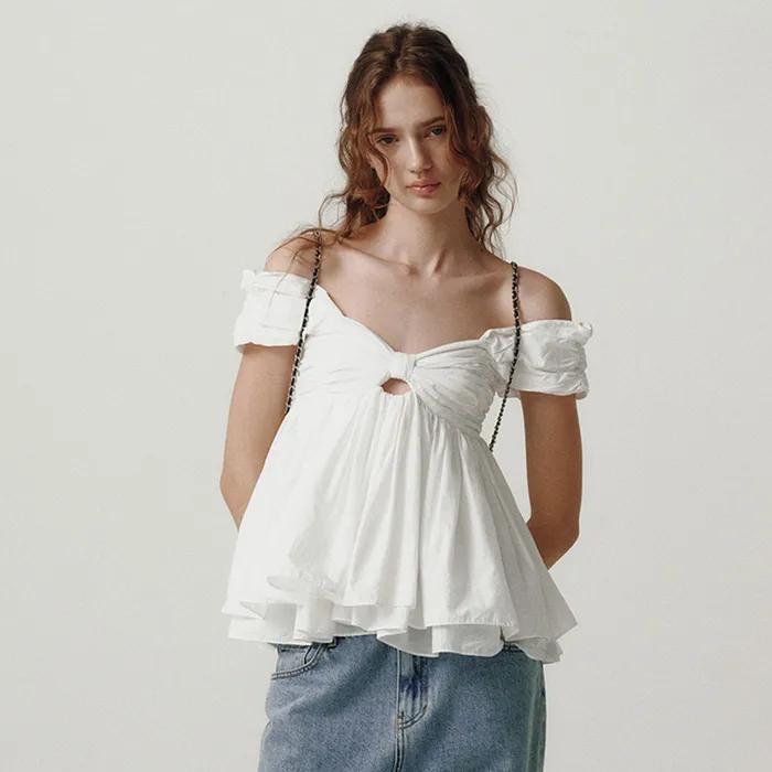 Magnolia Off-Shoulder Top_White