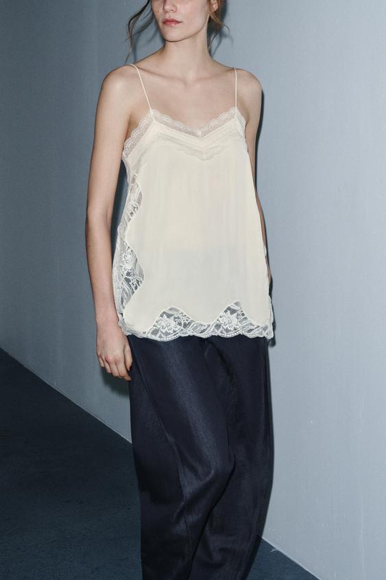 ZW 컬렉션 레이스 란제리 탑