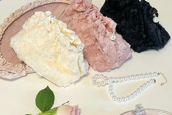 플로럴 레이스 파우치 화장품 메이크업 생리대 여성용품 여행용 수납 가방