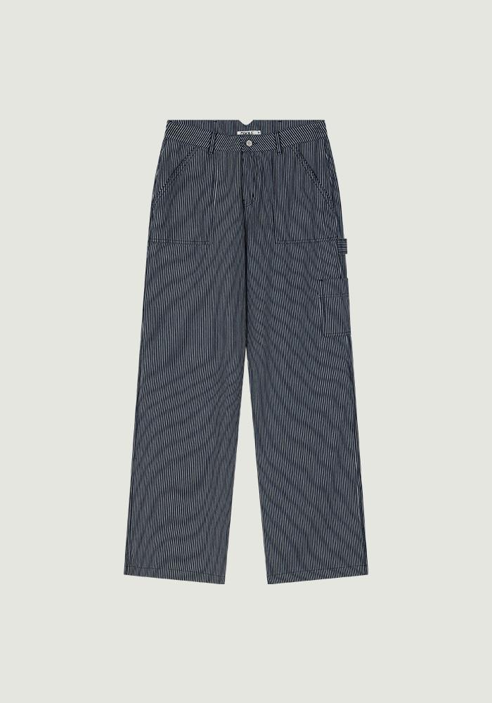 CORA STRIPE WORK PANTS [3COLORS]