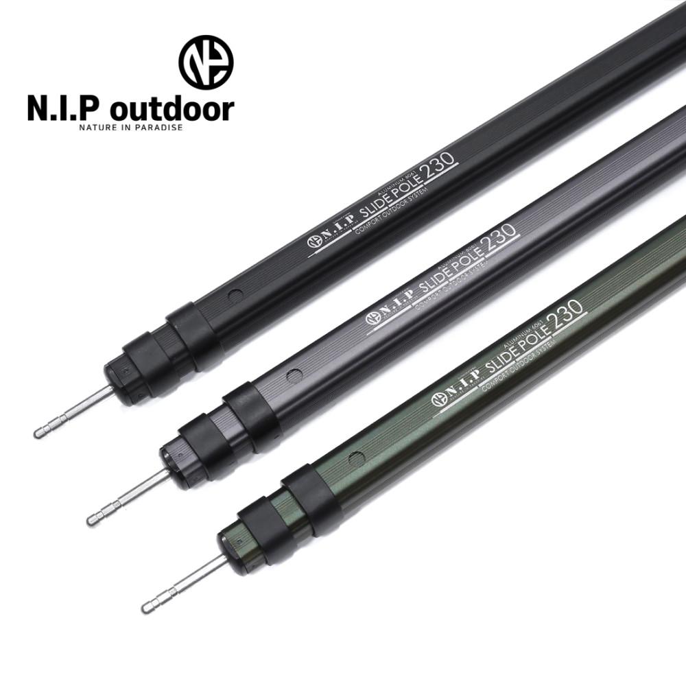 N.I.P 슬라이드 폴대 SQ 사이드 230 1줄 / AL6061 타프폴대 슬라이딩 높이조절 가변폴