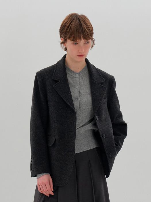 herringbone wool jacket_dust black