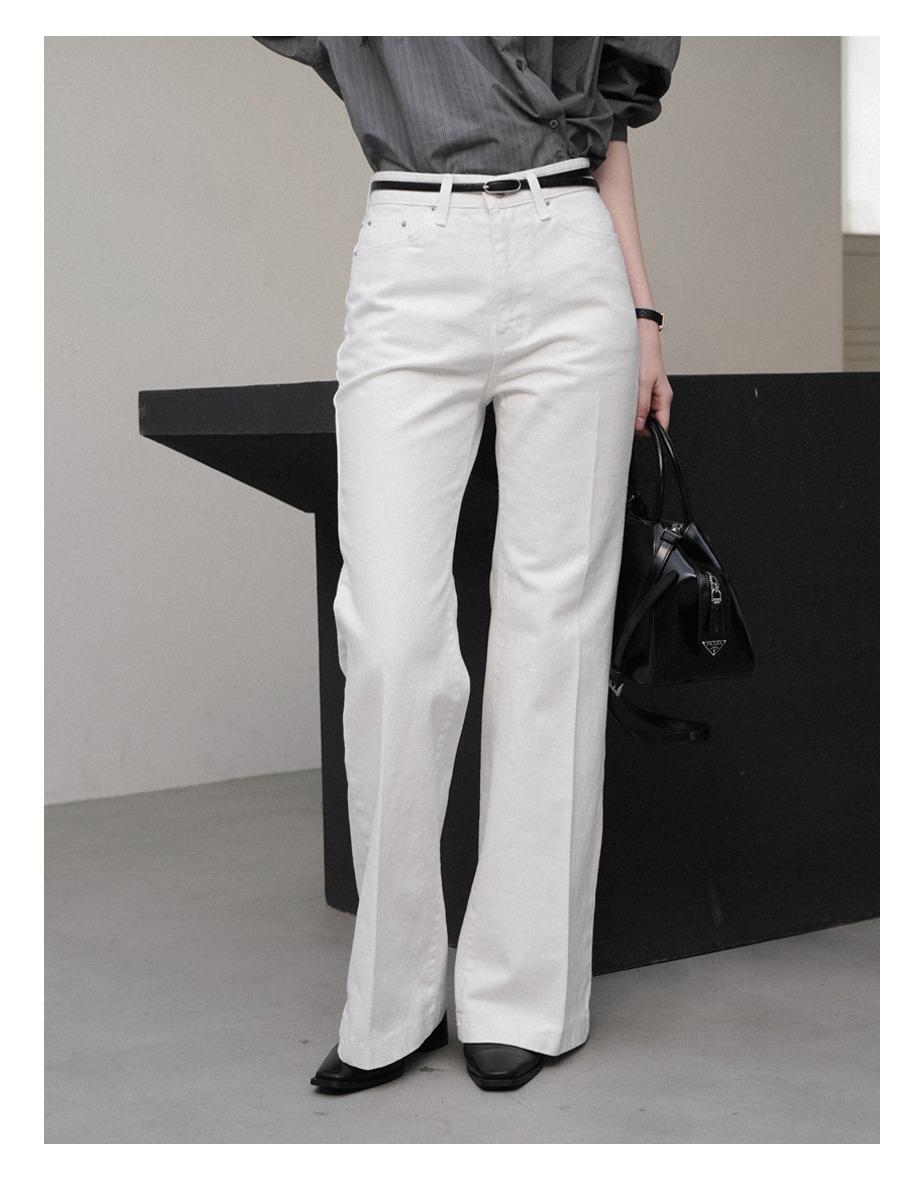 레귤러 부츠컷 코튼 팬츠 [화이트]