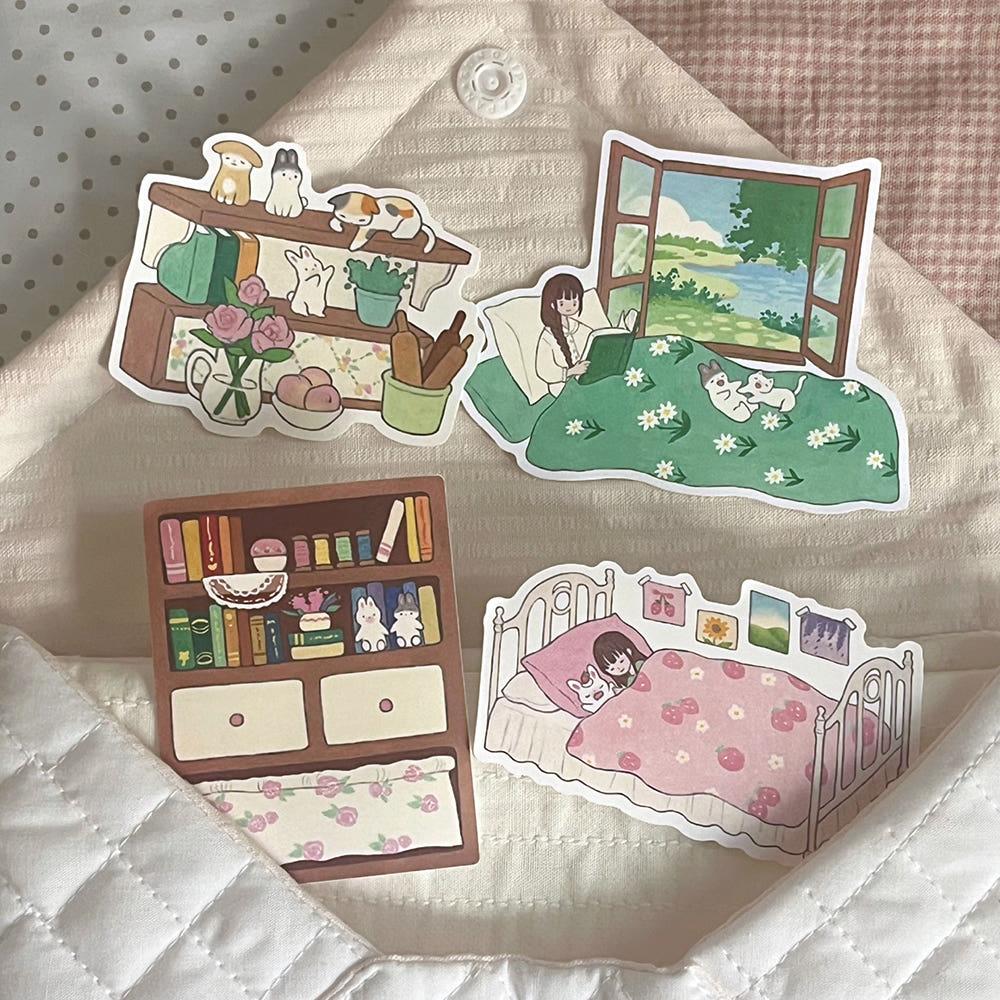 포근한 우리집 조각 스티커