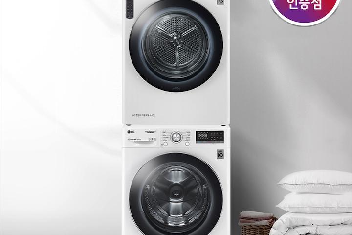 [최대혜택가 129만원대] LG 트롬 세탁기건조기 세트 F12WVA-9WB