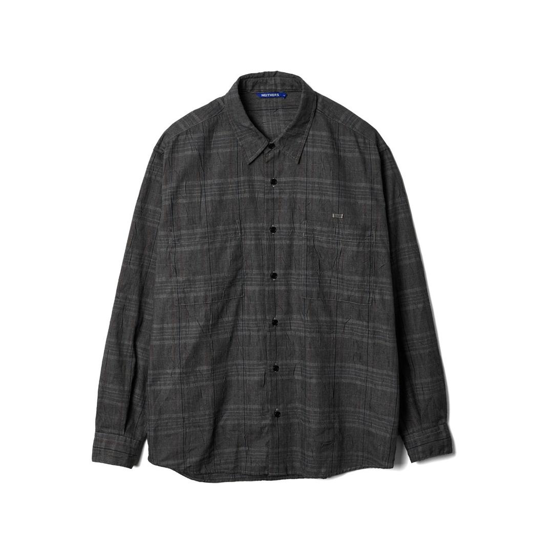 WRITER RELAXED CHECK SHIRT (GREY)