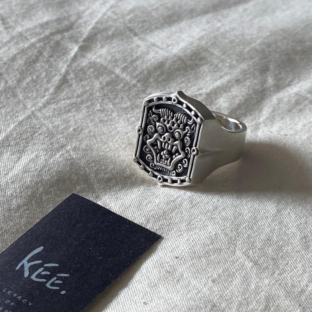 사면보주를 문 용면와반지 / 볼드링 /은반지 / 남자반지 / 신라
