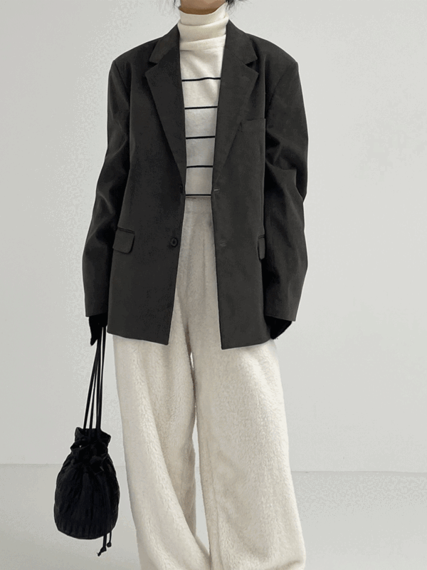 [unisex] 코듀로이 싱글 오버핏 블레이져 (4C)