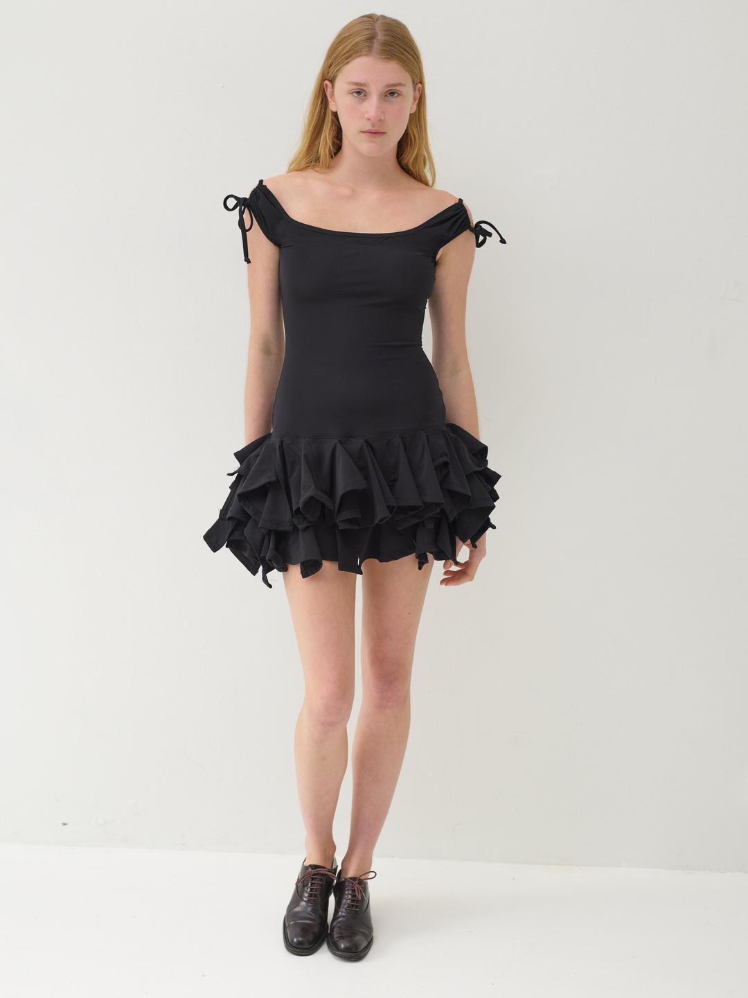 Scooped tutu dress - black - XS (4-6) MADE TO ORDER