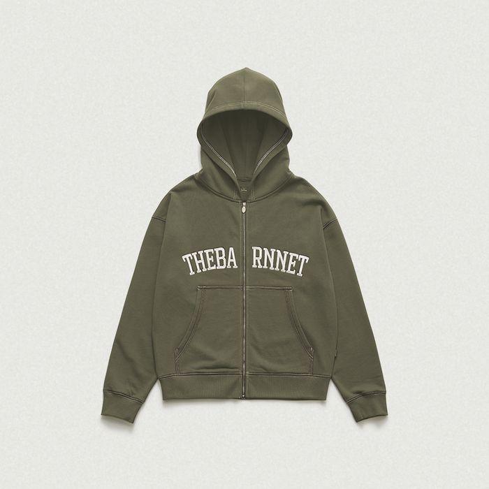 Campie Sweat Zip-Up Hoodie Jacket_Khaki
