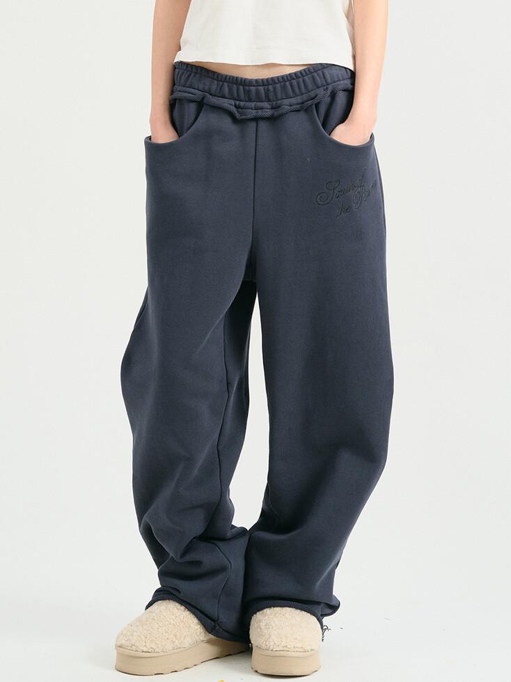 RAW EDGE DETAILED SWEAT PANTS_INK