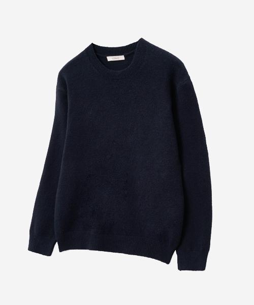 에센셜 소프트 라운드 니트_네이비