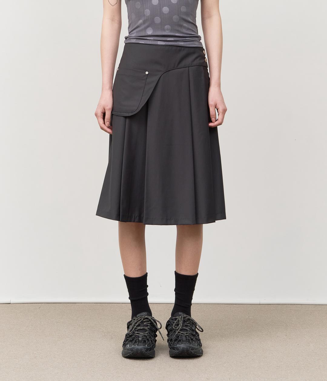 (W) Deric Pocket Pleats Skirt (2color)