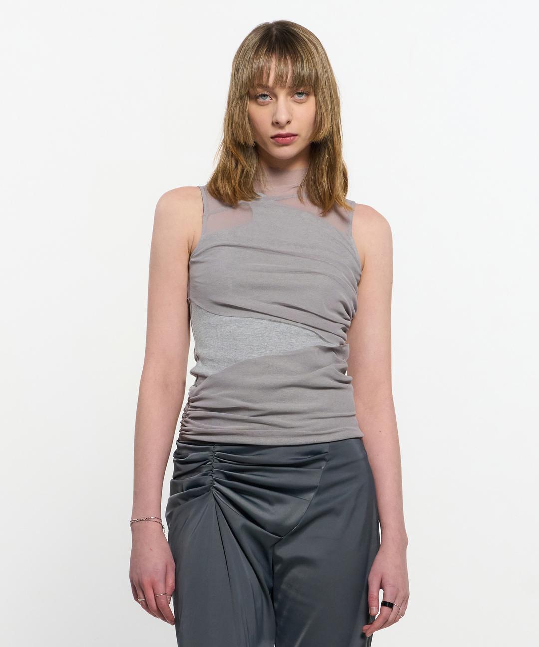 Layered Sleeveless _ GREY
