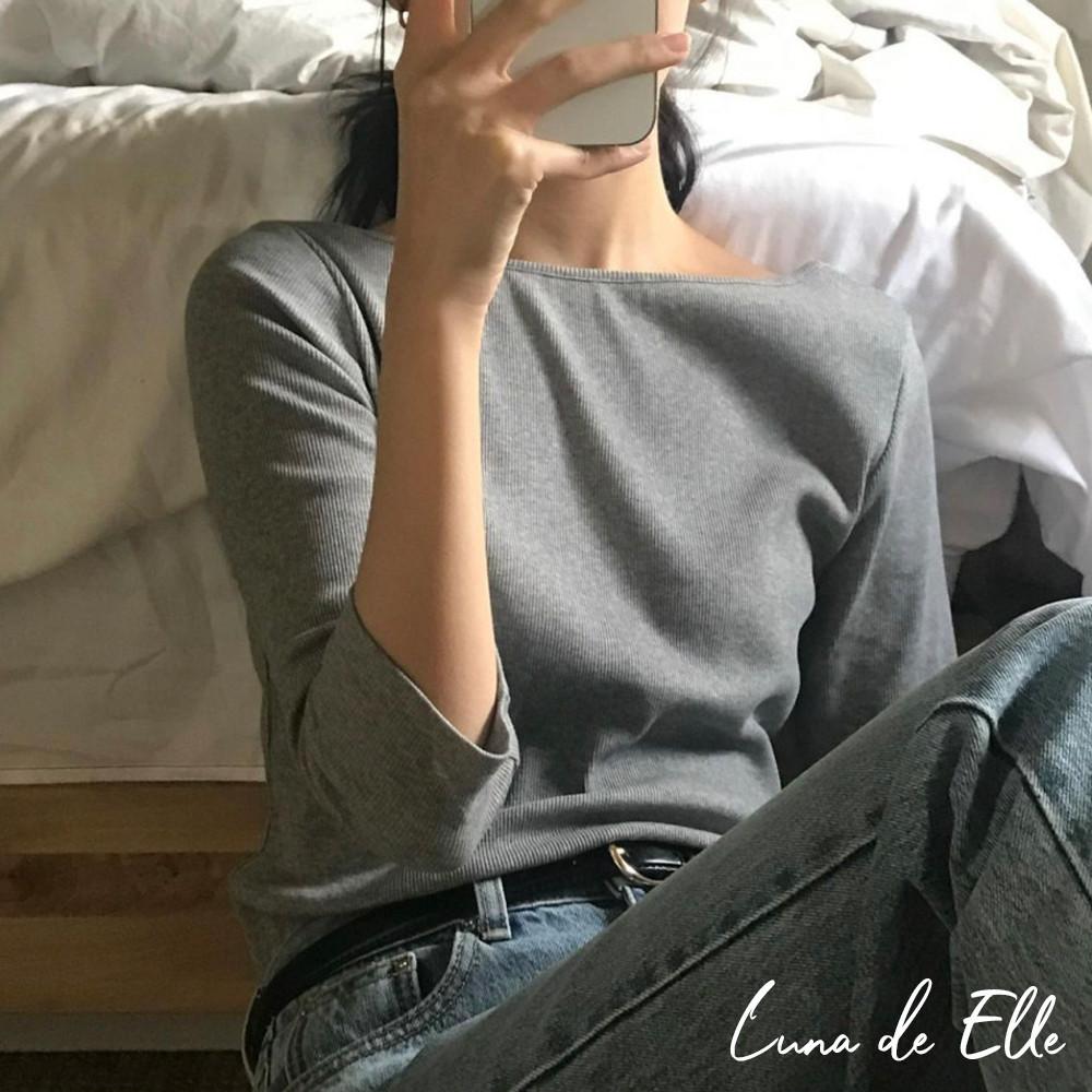 진심 에버 투웨이 티셔츠 보트넥 양면 7부 이너 티 JINSIM