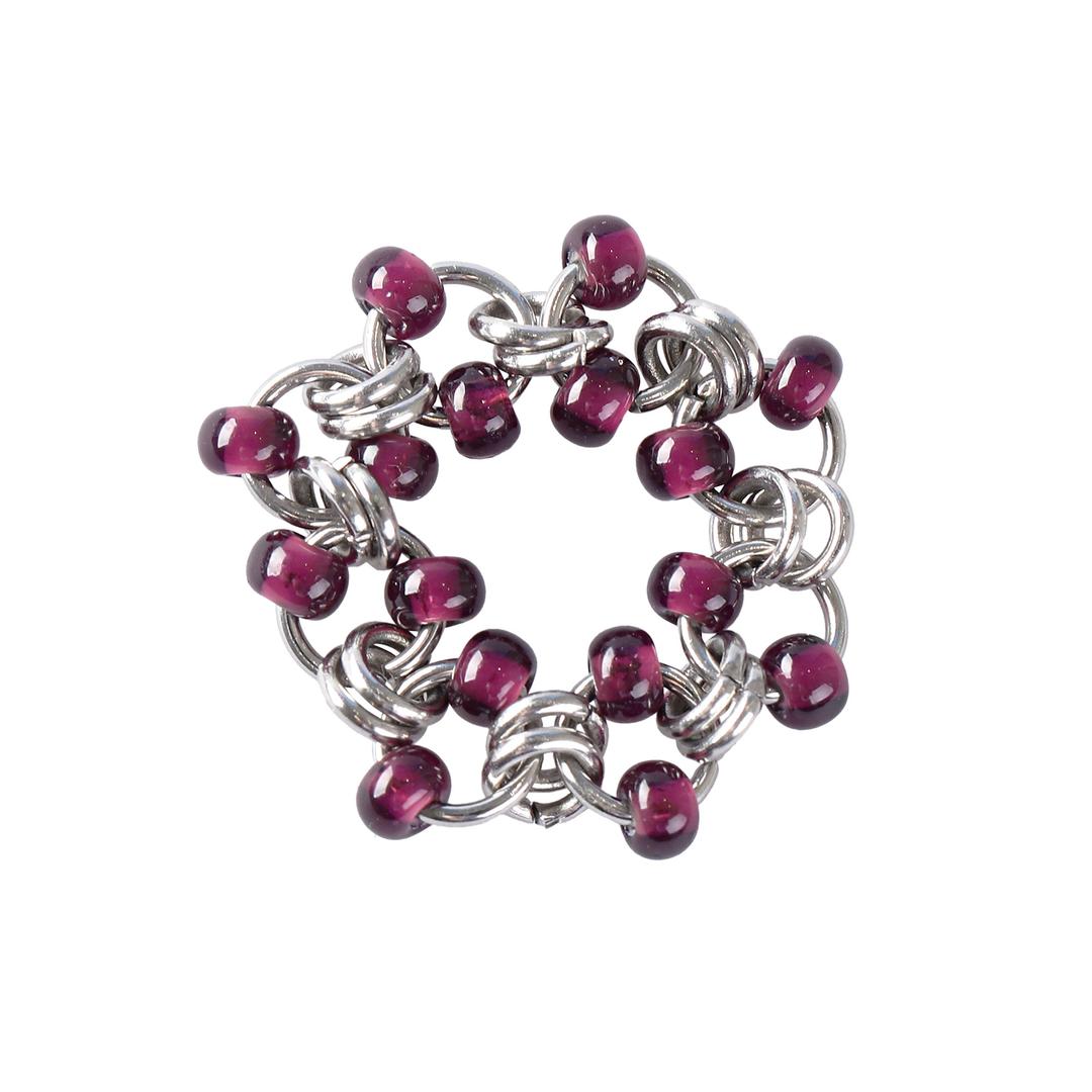 Czech sead beads ring