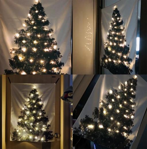 크리스마스 트리 패브릭트리 포스터 + 전구세트