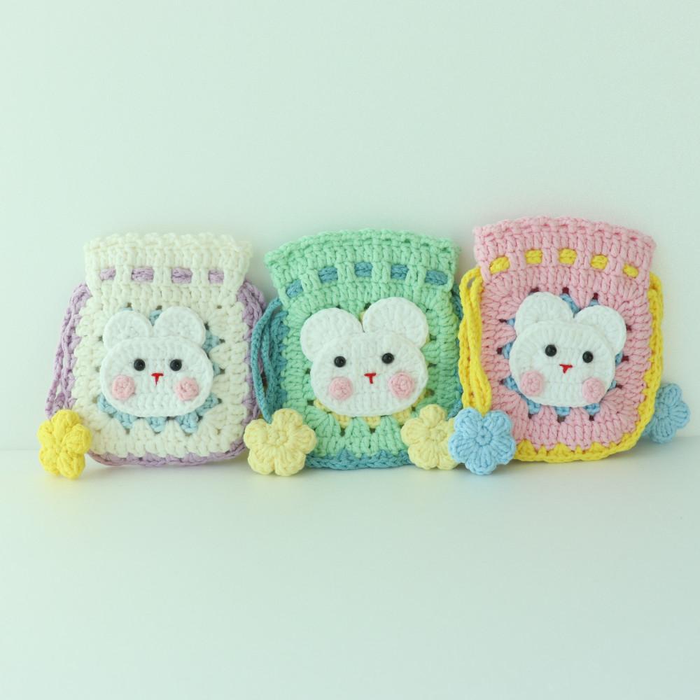 뜨개 파우치 핸드메이드 파우치 미니파우치 에어팟 파우치 코바늘뜨기