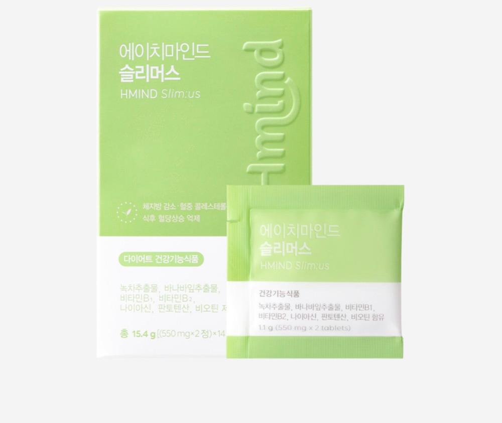 에이치마인드 슬리머스 2주분 녹차카테틴 바나나잎 다이어트 체지방감소 14일분 2주분 [원산지:국산(충청북도 제천시)]