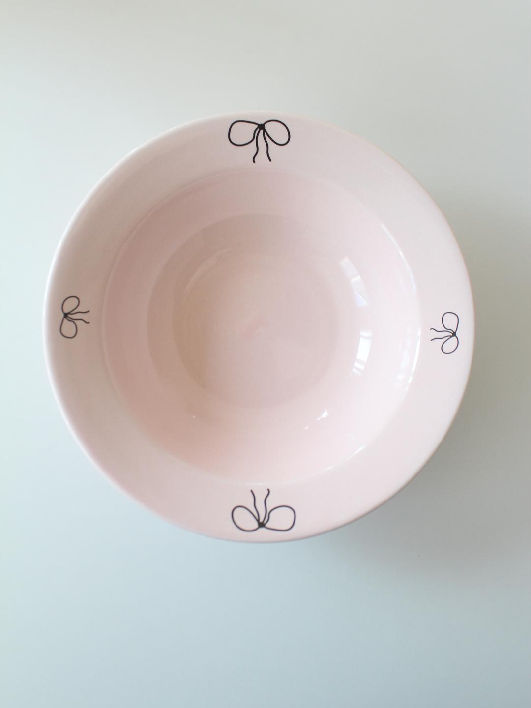 Bow ribbon plate : baby pink