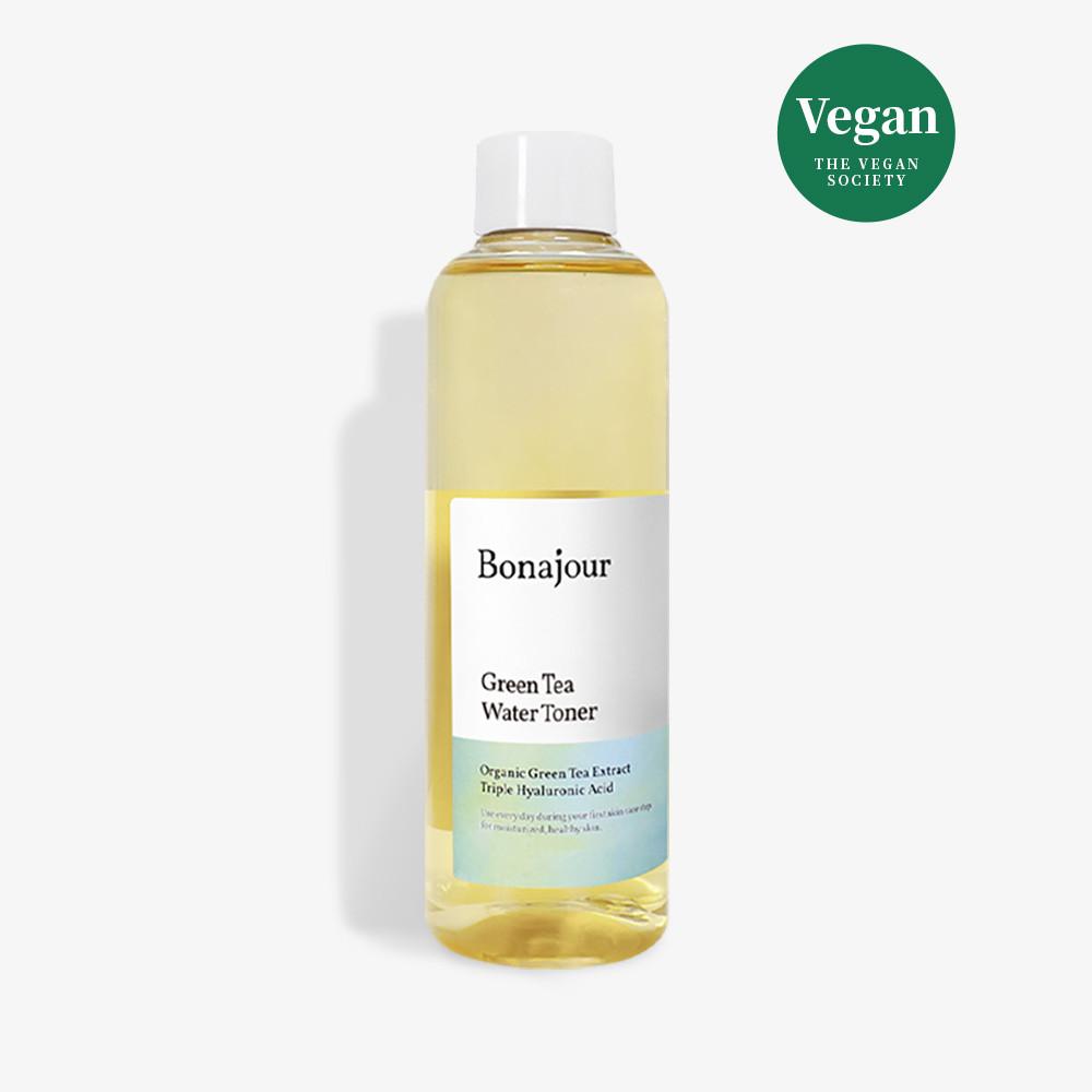 보나쥬르 비건 그린티 워터 토너 / 저분자 히알루론산 저자극 7스킨법 닦토 205ml