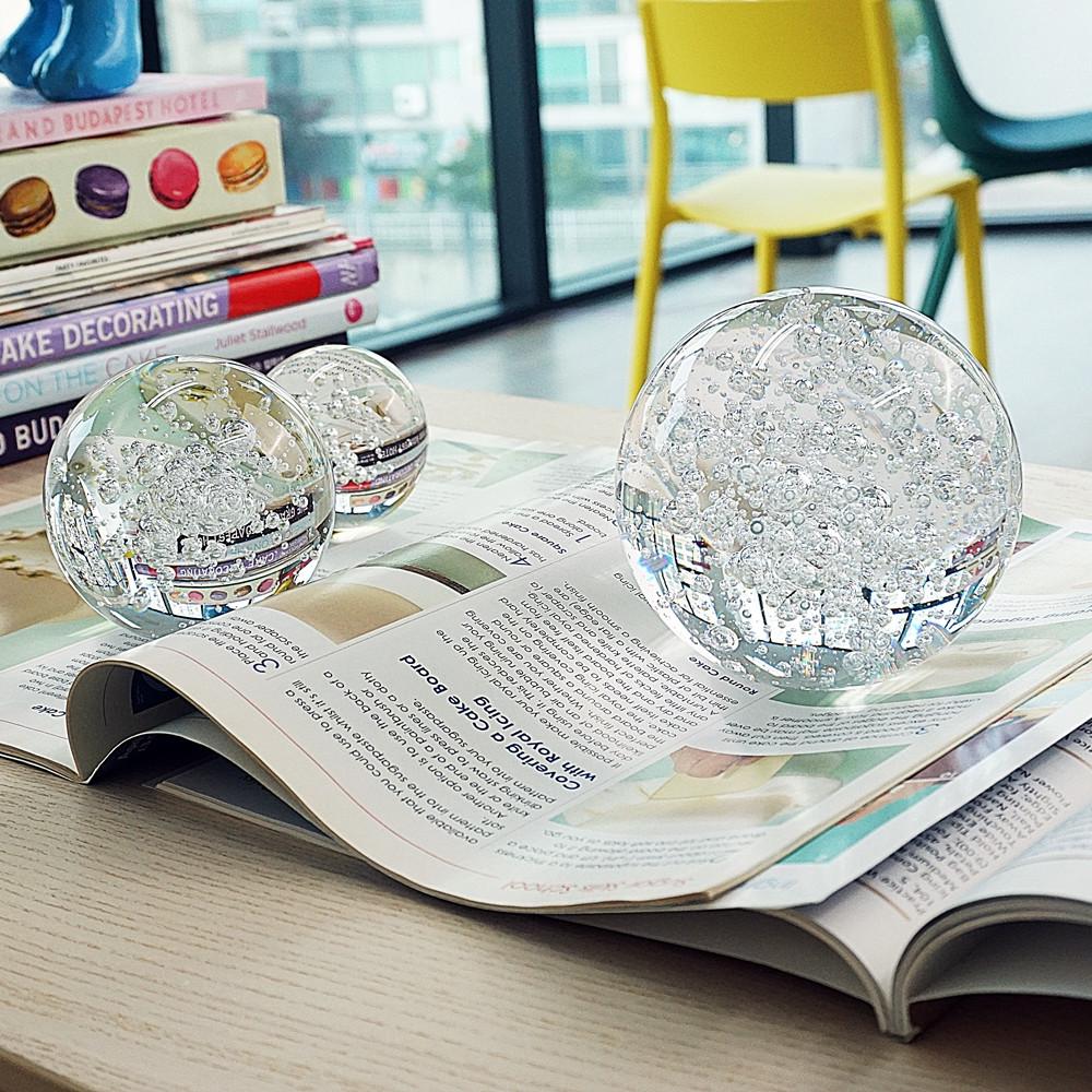 투명 글라스 유리 수정 크리스탈 버블 거품 물방울 볼 구 구슬 인테리어 데코 카페 촬영 장식 장식품 오브제 용품 소품