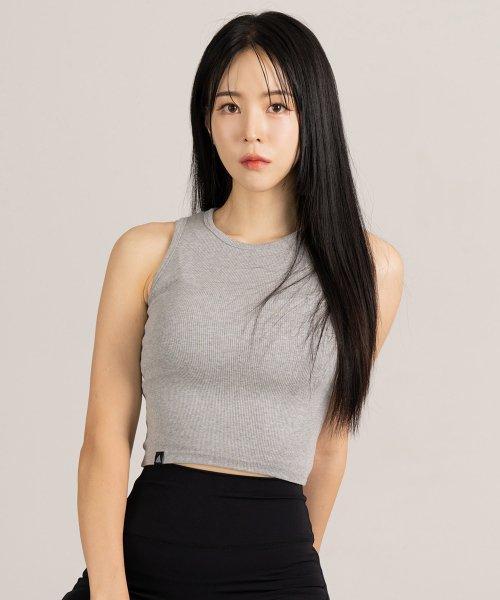 P5014 우먼 이지 크롭나시 [그레이]