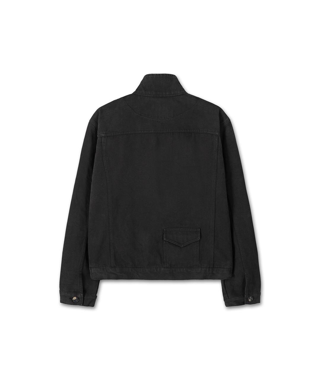 High Neck Oblique Pocket Jacket