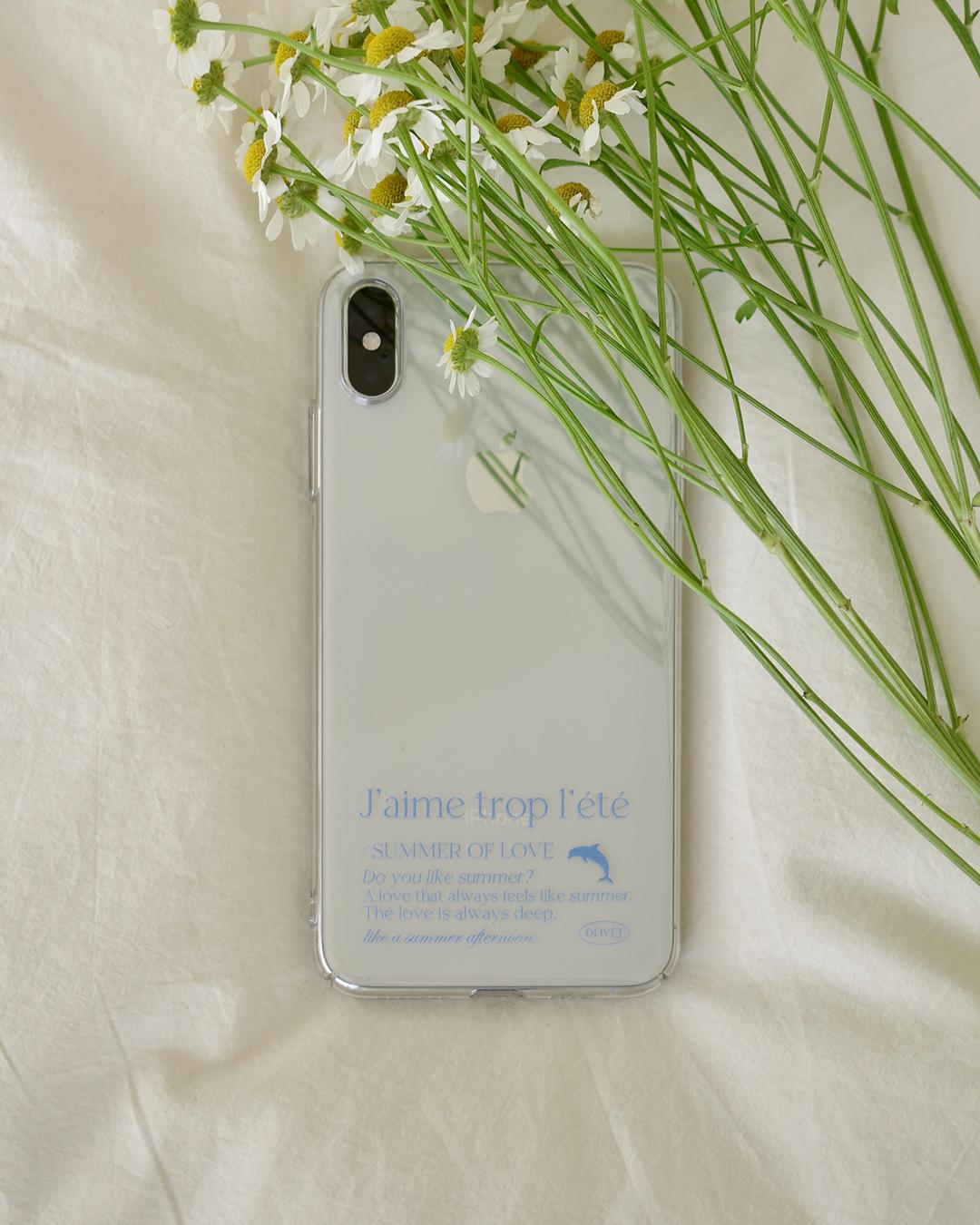 J'aime l\'été case (hard, clear)