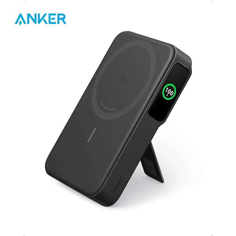 Anker MagGo 보조배터리, Qi2 인증, 15W 초고속 MagSafe 호환 휴대용 충전기, 10,000mAh 배터리 팩