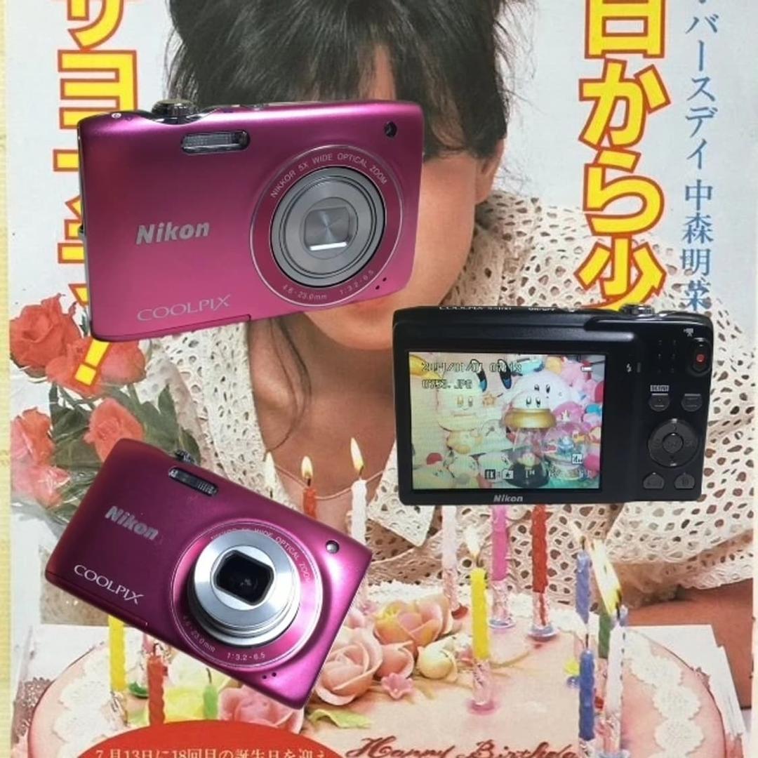 니콘 쿨픽스 Coolpix S3100 핑크 빈티지디카