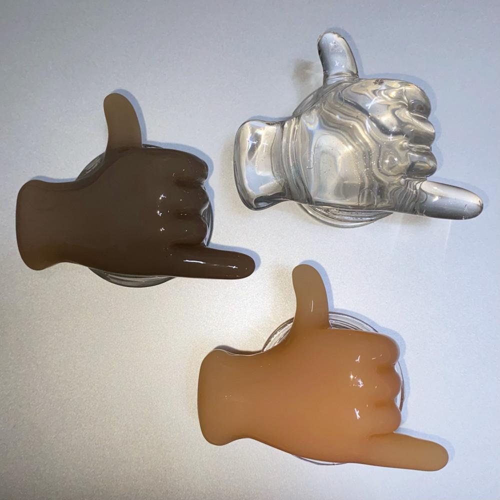 트립시터 자체제작 샤카톡 행운 스마트톡 투명 스마트폰거치대