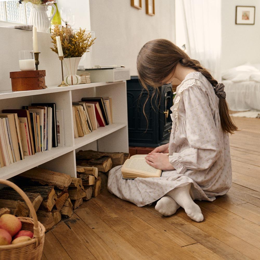 로렌츠 긴팔 원피스 그레이베이지 (21수)