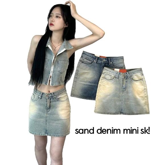 sand denim mini sk! 2col