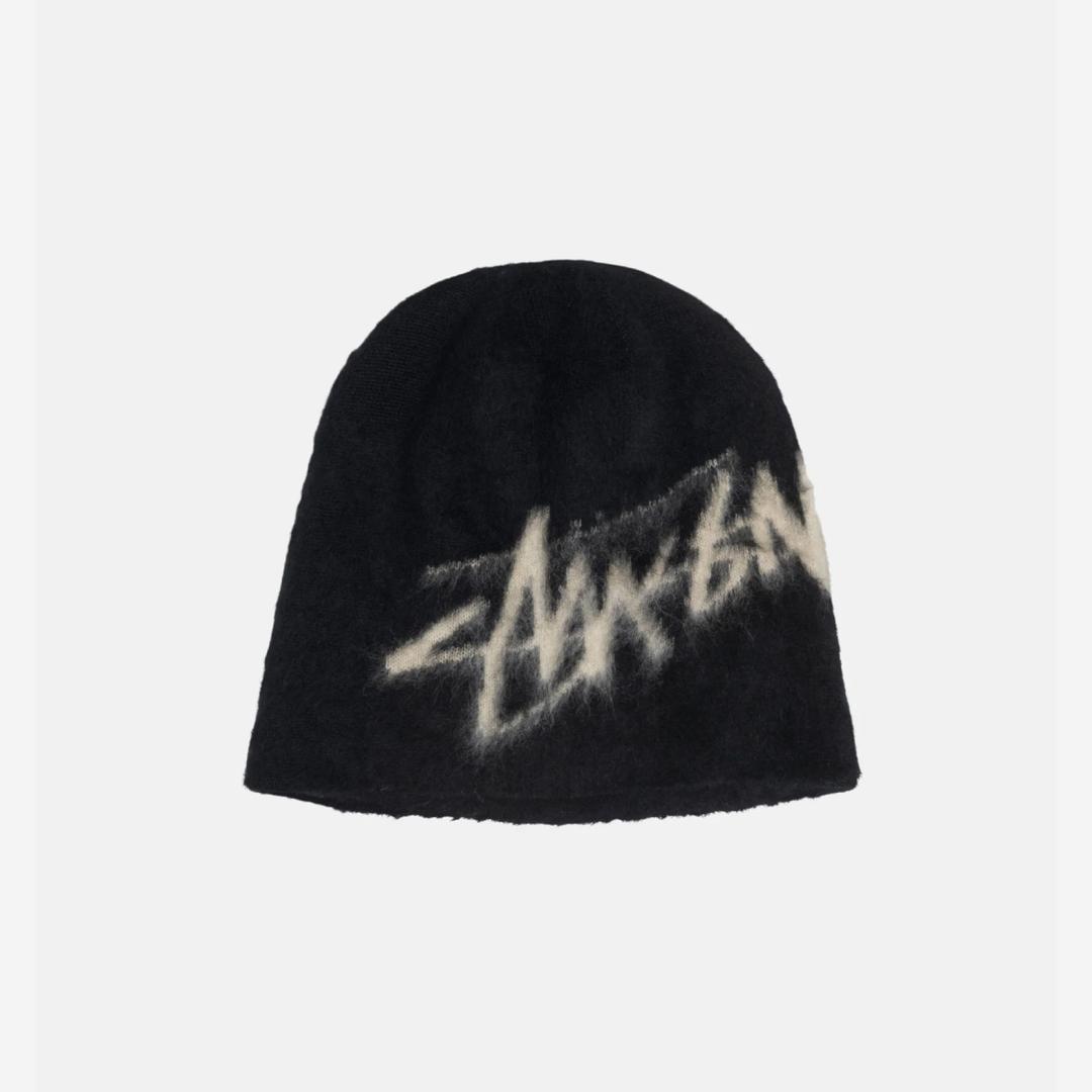 Stussy Brushed Out Stock Skullcap Beanie Black