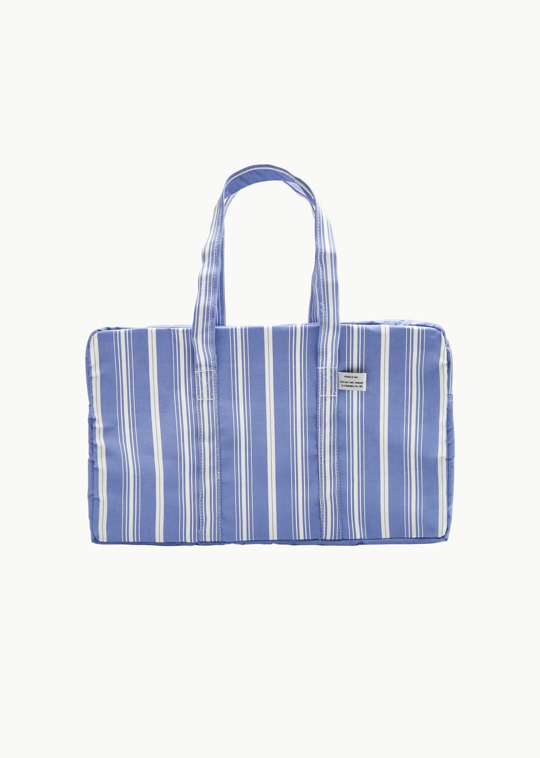shirt fabric school bag, stripe b, blue