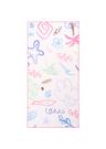 Doodle Drawing Beach Towel_Ivory