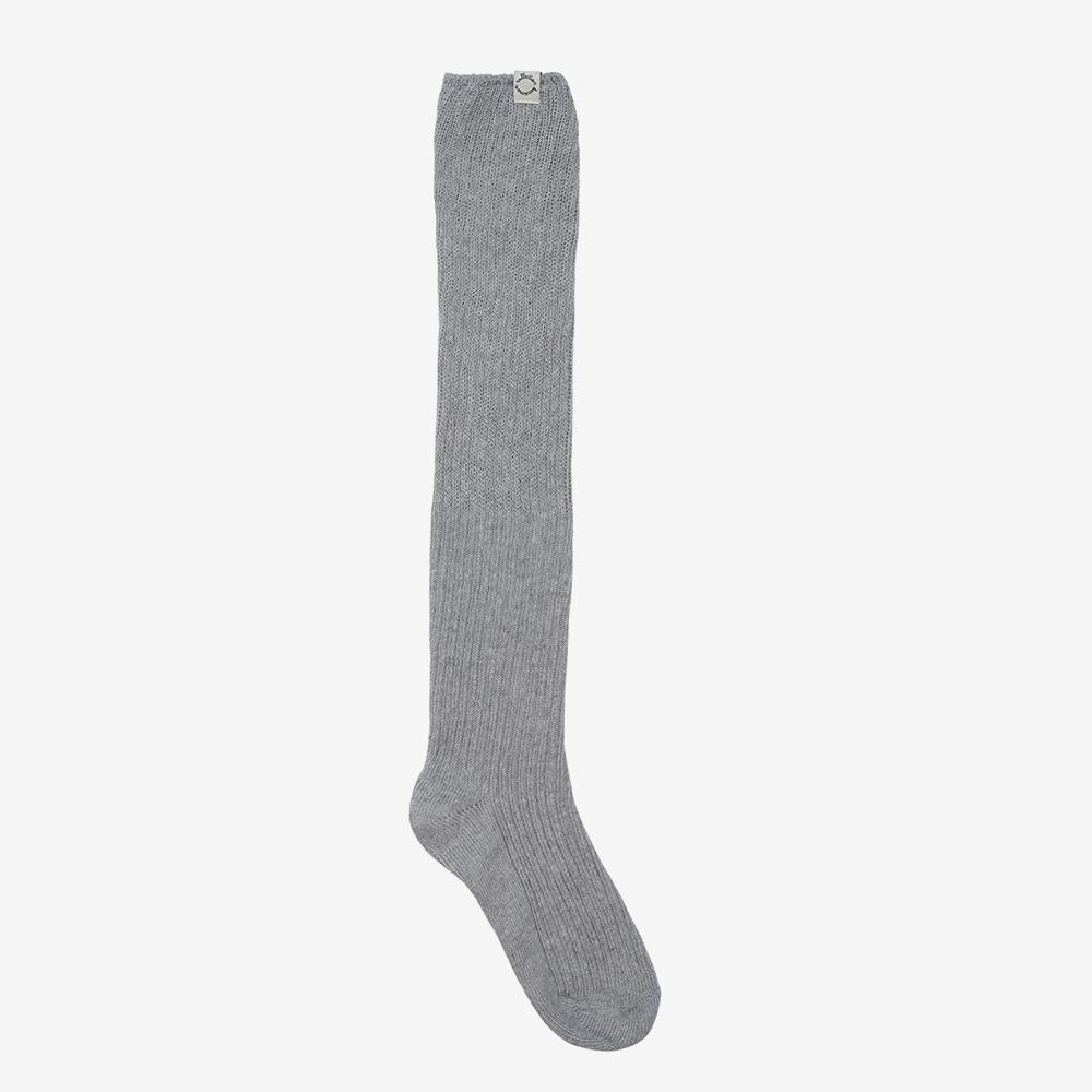 벤시몽 [24FW] RIBBED LOOSE KNEE SOCKS - GREY