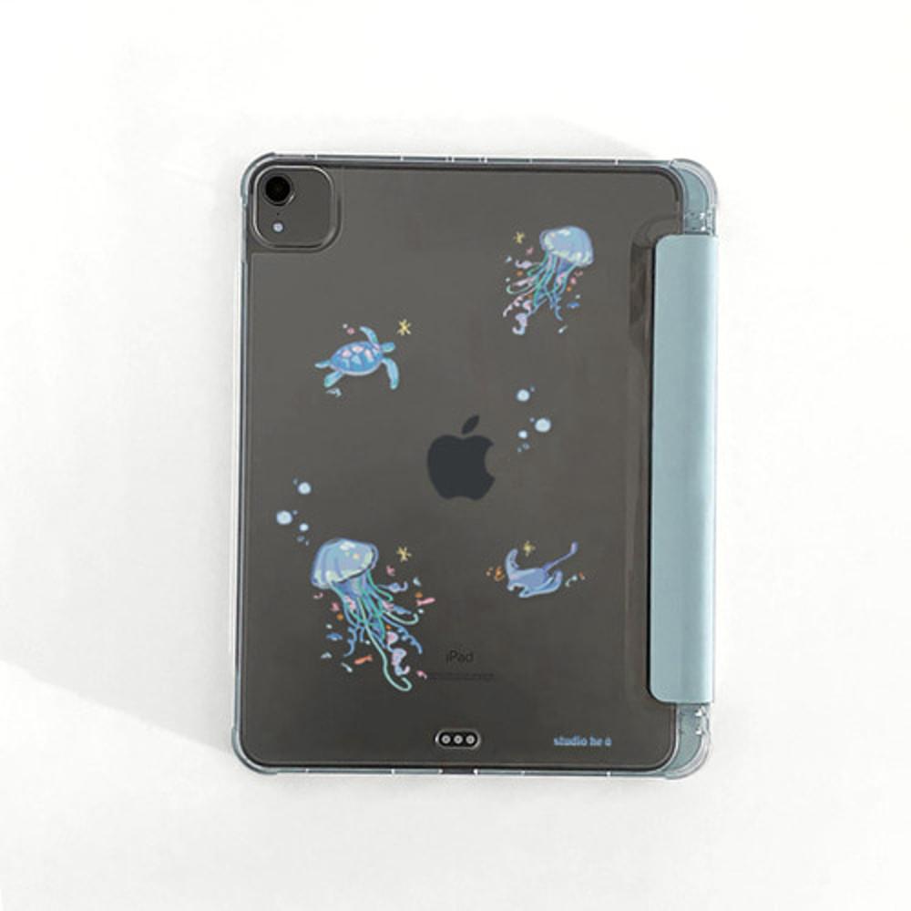 Jellyfish 아이패드 스마트 커버 펜슬 수납 케이스 2color