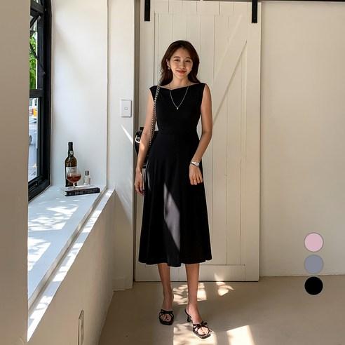 무드인더 여성용 드레이프 찰랑 나시 롱원피스 - 원피스 | 쿠팡