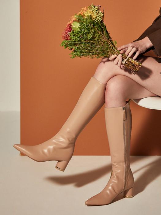 Stiletto Long Boots_Skin Beige