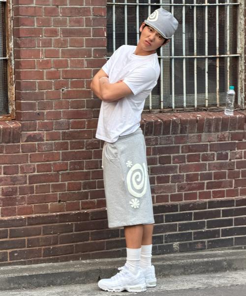 MOLLY One Tuck Bermuda Pants Gray