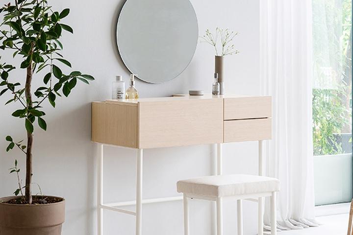 [7%쿠폰] 모노 심플 800 콘솔형 수납서랍 화장대 (거울미포함)