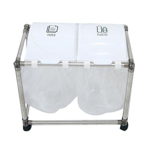리빙해피 클링 화이트 미니 스윙 분리수거함 2P - 분리수거함 | 쿠팡